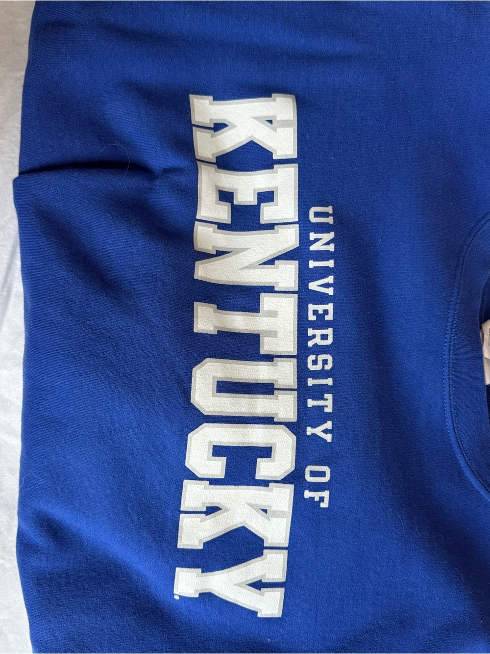 Champion Blue University of KentuckySweatshirt with White Logo
